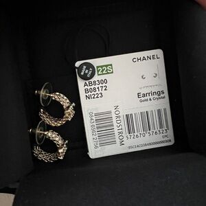 Chanel hoop cc earrings.